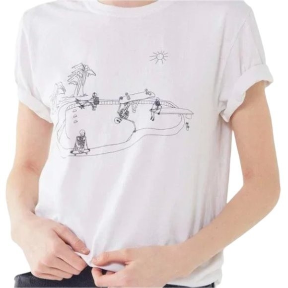 Project Social T Tops - Project Social T / Urban Outfitters Skelton Skater T-Shirt | Small